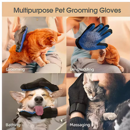 Pet Hair Glove Comb Pet Dog Cat Grooming Cleaning Glove Deshedding Hair Remover Massage Brush Animal Supplies Cat Accessories